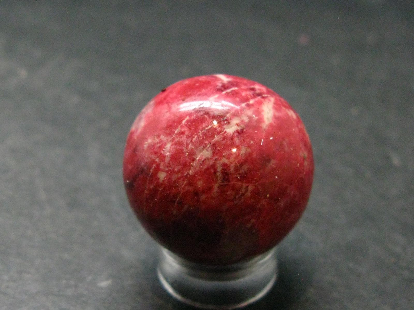 Rare Red Thulite Sphere Ball From Norway - 0.9" - 21.94 Grams