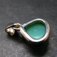 Rich Green Chrysoprase Silver Pendant From Australia - 0.9" - 4.35 Grams