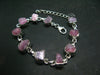 Pink Tanzanite Silver Bracelet From Tanzania - 7" - 15.7 Grams