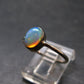 Natural Cabochon Opal 925 Sterling Silver Ring from Ethiopia - 1.77 Grams - Size 8