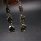 Moldavite Tektite Silver Earrings from Czech Republic - 3.85 Grams