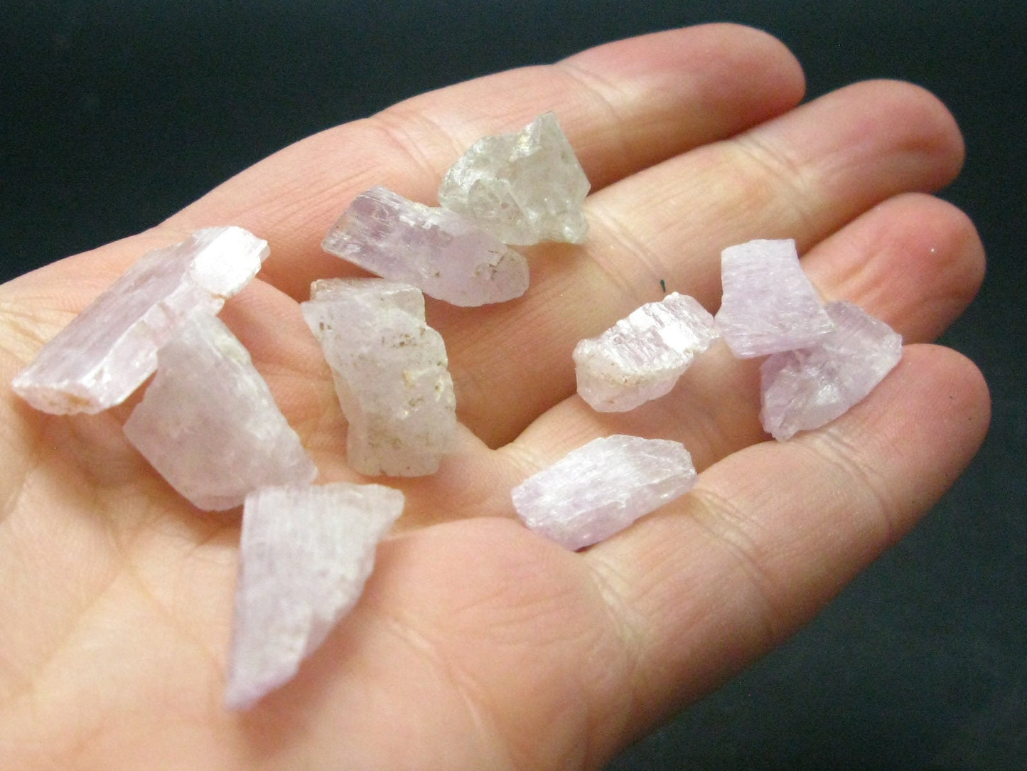 Lot of 10 Gem Kunzite Crystal From Afghanistan - 19.56 Grams