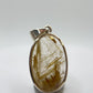 Natural Rutilated Quartz Pendant – Golden Needle Crystal in Sterling Silver