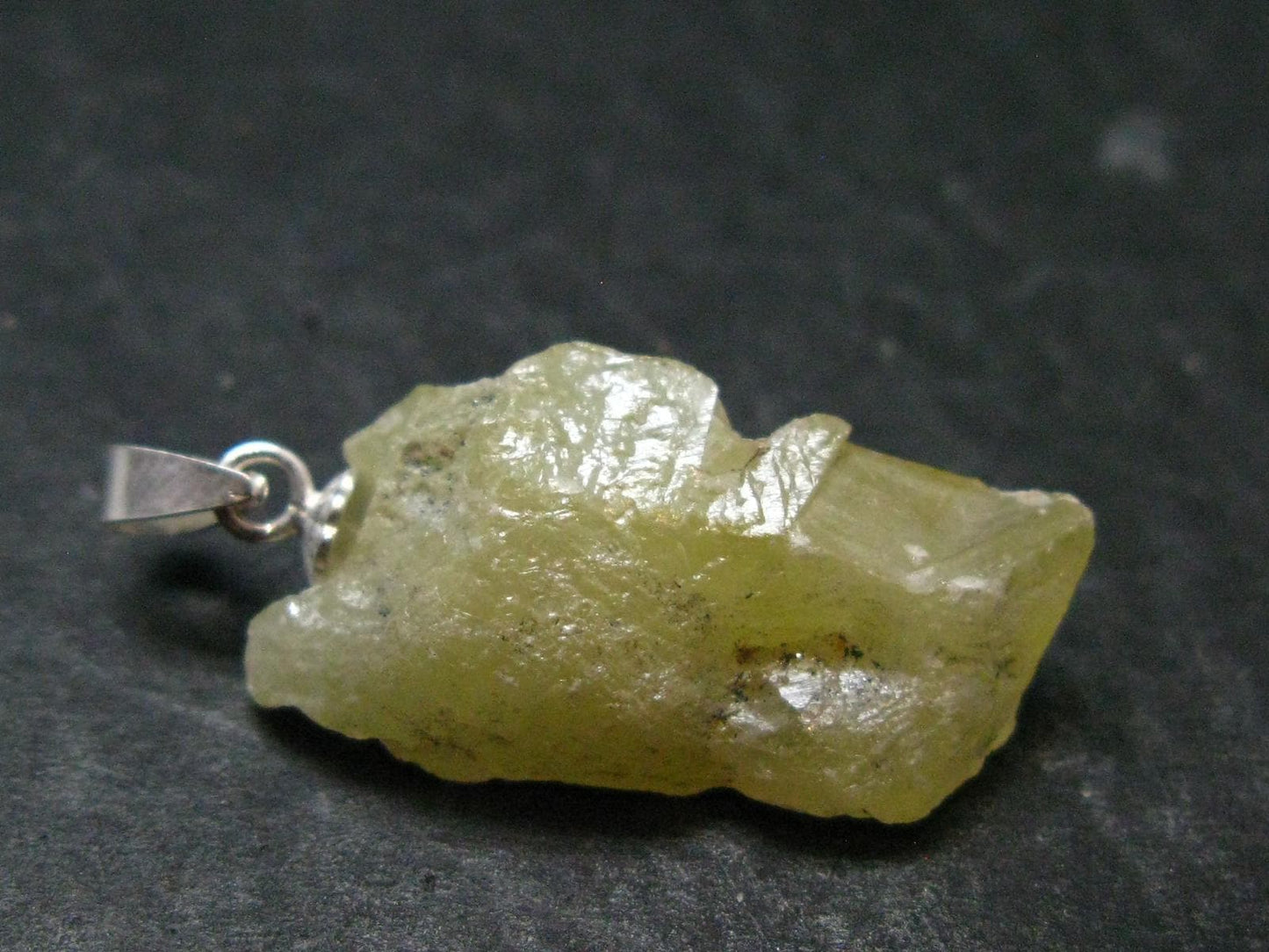 Wulfenite Crystal Silver Pendant From Arizona, USA - 1.0" - 6.78 Grams