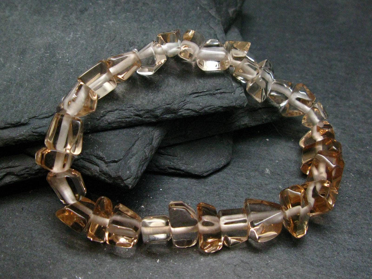 Brown Topaz Genuine Bracelet from Ukraine ~ 7 Inches ~ 12mm Tumbled Beads