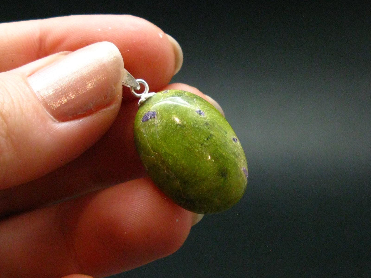 Rare SS Pendant Atlantasite Stichtite + Serpentine from Australia - 1.2"