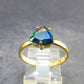 Rare Black Opal Gold Plated Silver Ring from Australia - Size 7.75 - 1.89 Grams