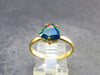 Rare Black Opal Gold Plated Silver Ring from Australia - Size 7.75 - 1.89 Grams