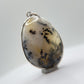 Elegant Dendritic Agate Oval Pendant – Natural Scenic Landscape Stone Jewelry
