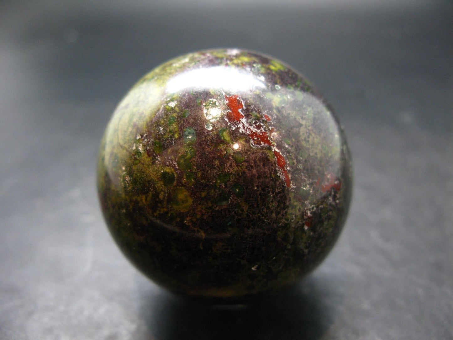 Rare Dragon Bloodstone Sphere Ball From China - 2.0"