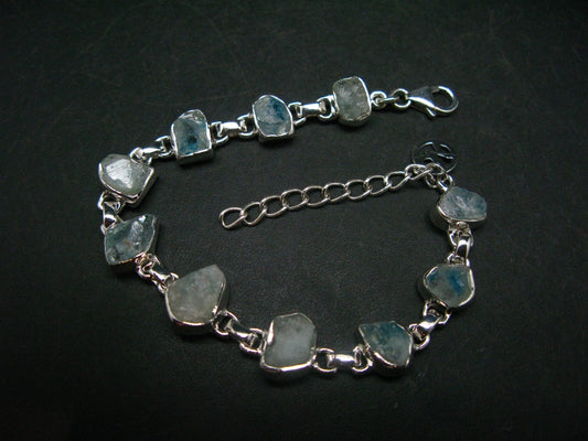 Euclase Silver Bracelet From Brazil- 7" - 14.4 Grams