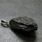 Tibetan Black Tektite Silver Pendant From Tibet - 1.3" - 6.05 Grams