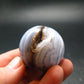Rare Blue Lace Holly Chalcedony Agate Sphere From Malawi - 1.4"