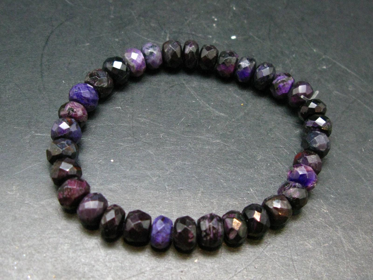 Sugilite Genuine Bracelet ~ 7 Inches ~ 8mm Rondelle Beads