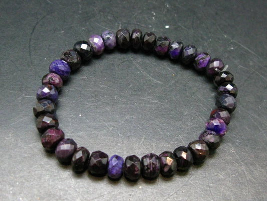 Sugilite Genuine Bracelet ~ 7 Inches ~ 8mm Rondelle Beads