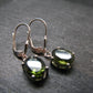 Moldavite Tektite Silver Earrings from Czech Republic - 2.79 Grams