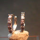 Genuine Alexandrite Gem Silver Earrings From Russia - 1.05 Grams
