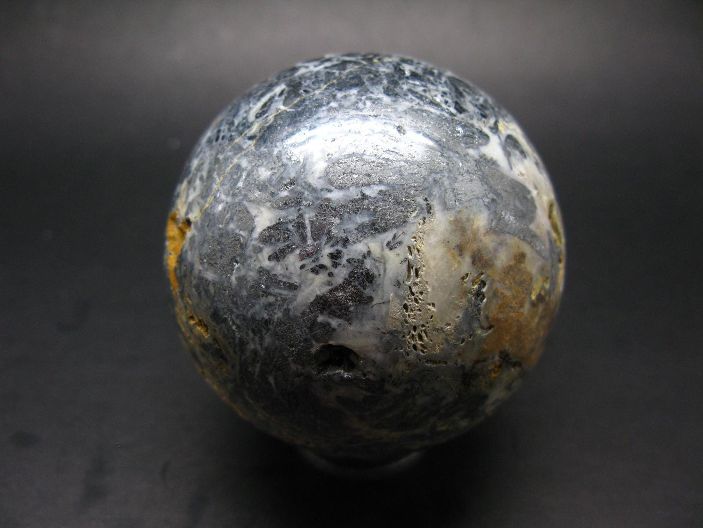 Rare Stibnite Sphere Ball From China - 636 Grams - 2.9"