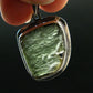 Moldavite Tektite Silver Pendant from Czech Republic - 1.5" - 6.88 Grams