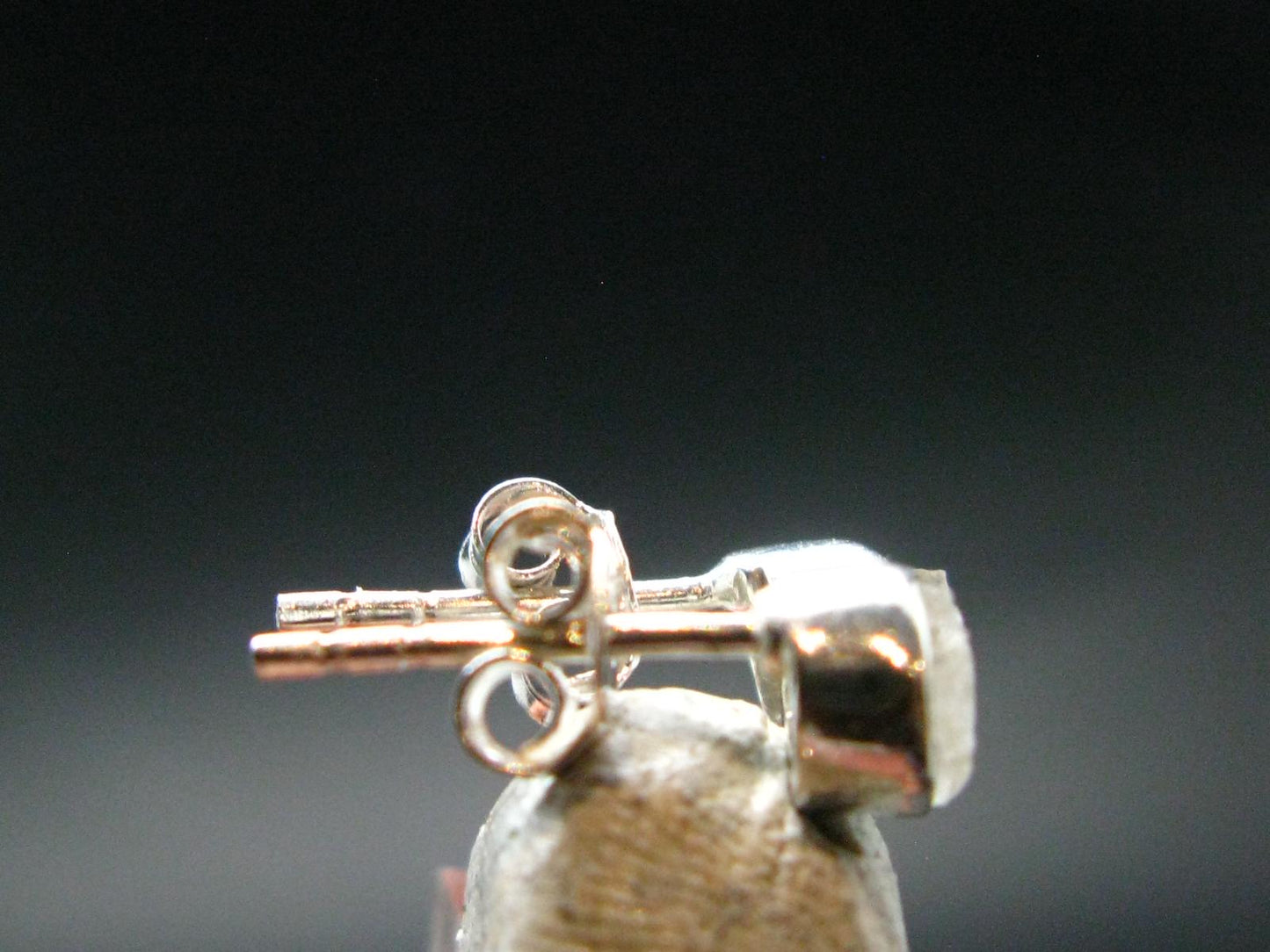 Phenakite Phenacite Stud Earrings Sterling Silver From Russia - 1.0 Grams