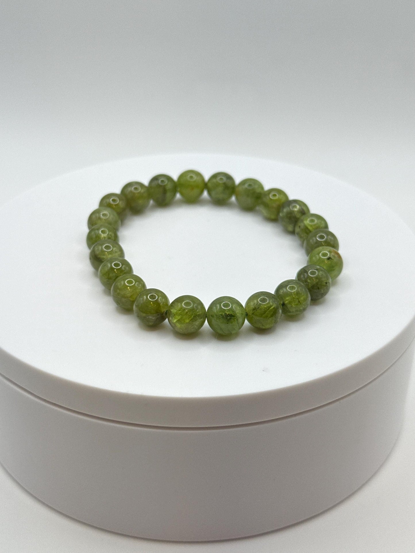 Natural Peridot Beaded Bracelet | August Birthstone, Renewal