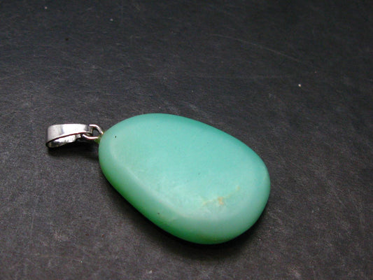 Chrysoprase Silver Pendant From Australia - 1.5" - 7.33 Grams