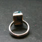 Emerald Green Dioptase Crystal Silver Ring from Congo - 4.82 Grams - Size 6