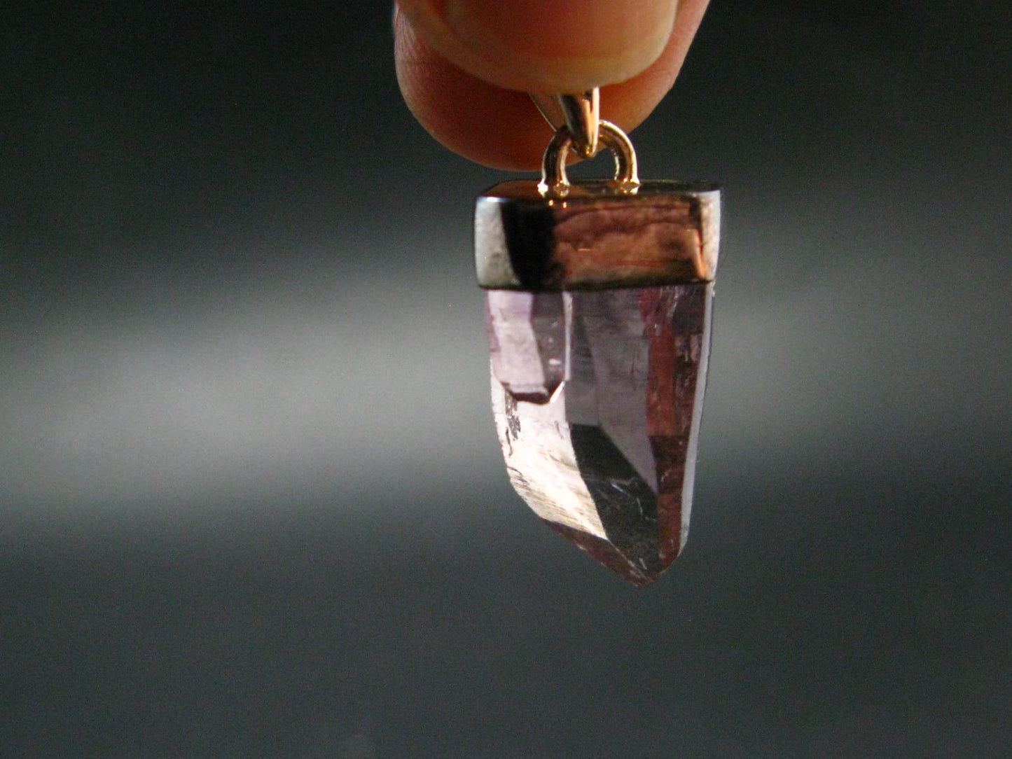 Vera Cruz Amethyst Silver Pendant From Mexico - 1.1" - 5.42 Grams