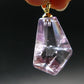 Amethyst Sterling Silver Gold Plated Pendant From Brazil - 1.4" - 8.66 Grams