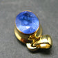 Natural Faceted Tanzanite Gold Plated Sterling Silver Pendant from Tanzania - 0.7"