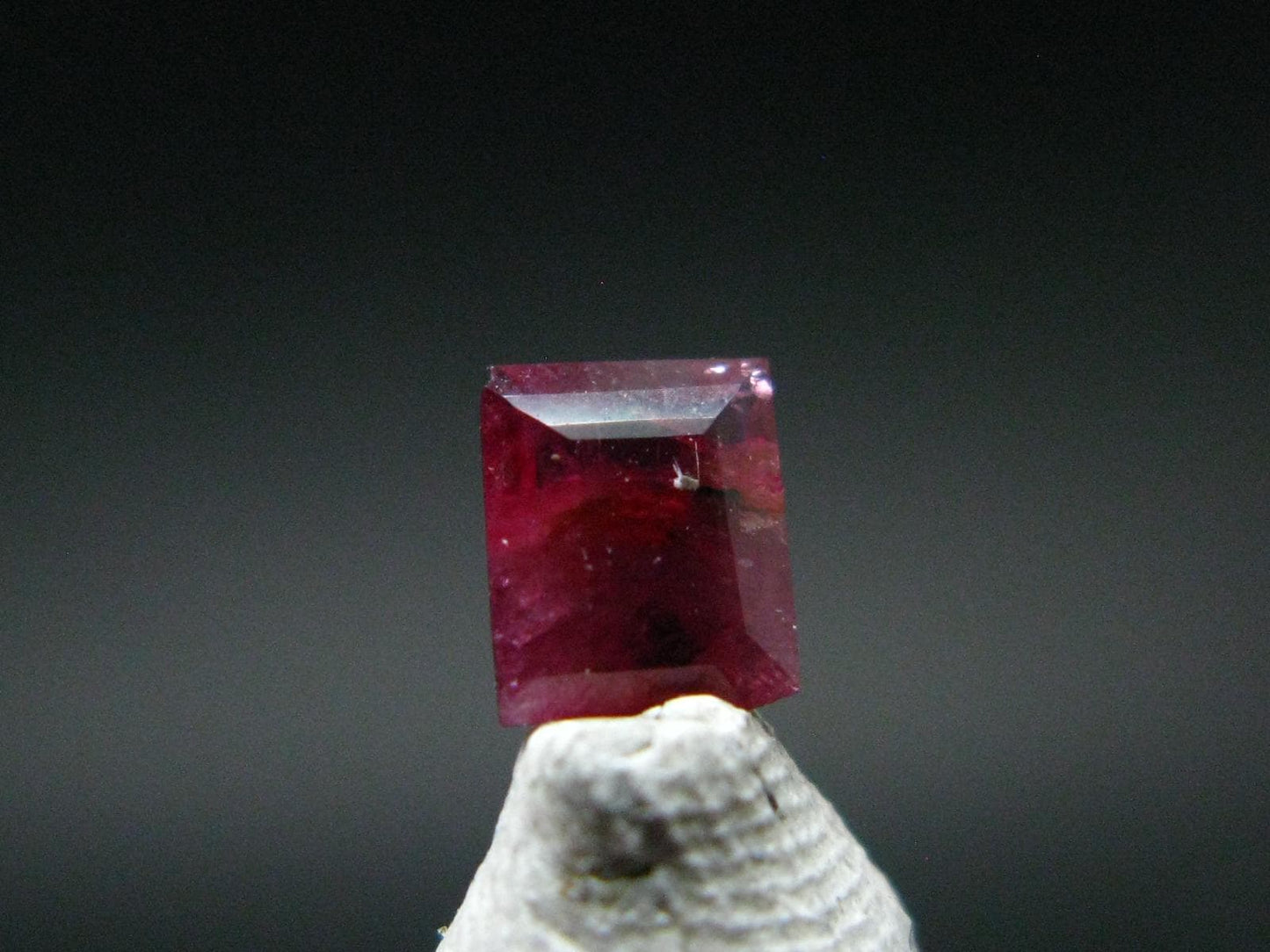 Beautiful Rare Gem Bixbite Red Beryl Emerald Cut Stone From Utah USA - 0.33 Carats - 5x4mm
