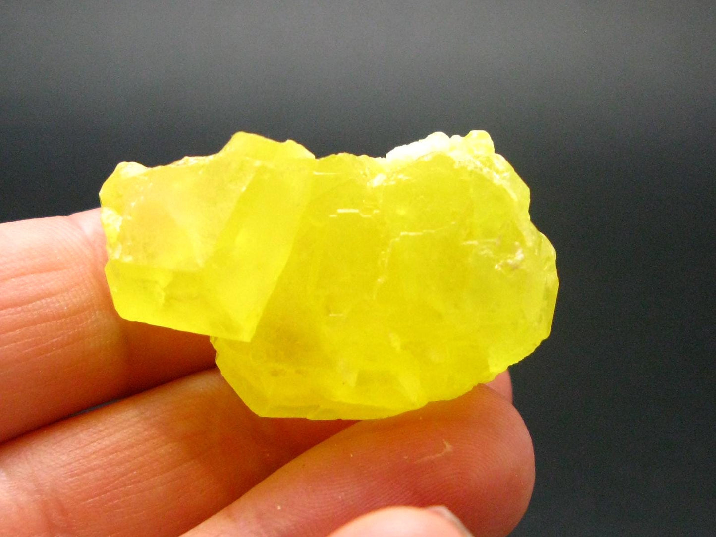 Large Yellow Sulphur Sulfur Crystal Italy - 1.3"