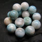 Larimar Genuine Bracelet ~ 7 Inches ~ 13mm Round Beads