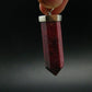 Thulite Silver Pendant From Norway - 1.8"