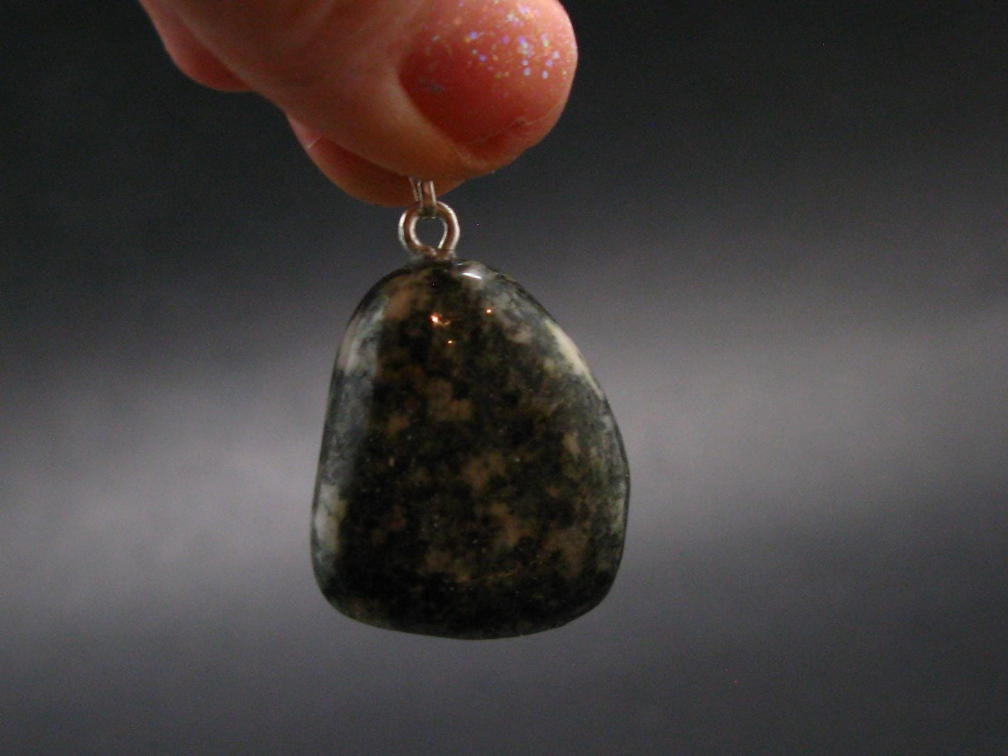 Rare Stonehenge Bluestone SS Pendant From Wales UK - 1.3" - 14.67 Grams