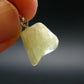 Rare Gemmy Yellowish-Green Brazilianite Terminated Crystal Silver Pendant From Brazil - 0.7" - 1.67 Grams
