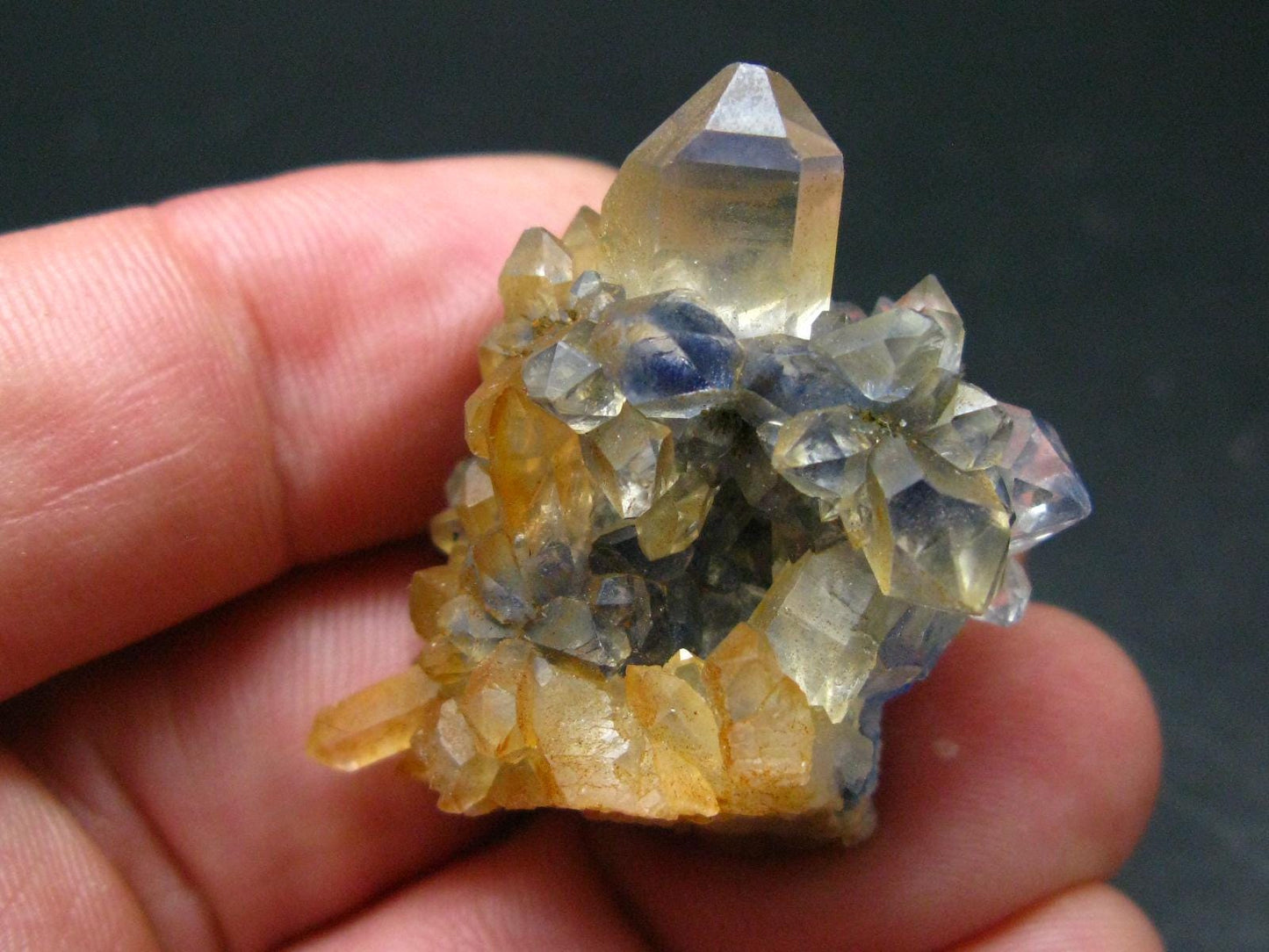 Dumortierite In Quartz Inclusion Cluster From Brazil - 1.5" - 14.70 Grams
