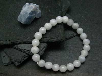 Blue Calcite Genuine Bracelet ~ 7 Inches ~ 8mm Round Beads