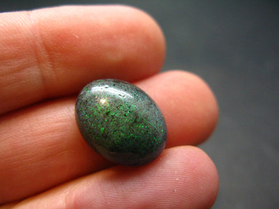 Fine Black Opal Cabochon from Australia - 0.6" - 1.23 Grams