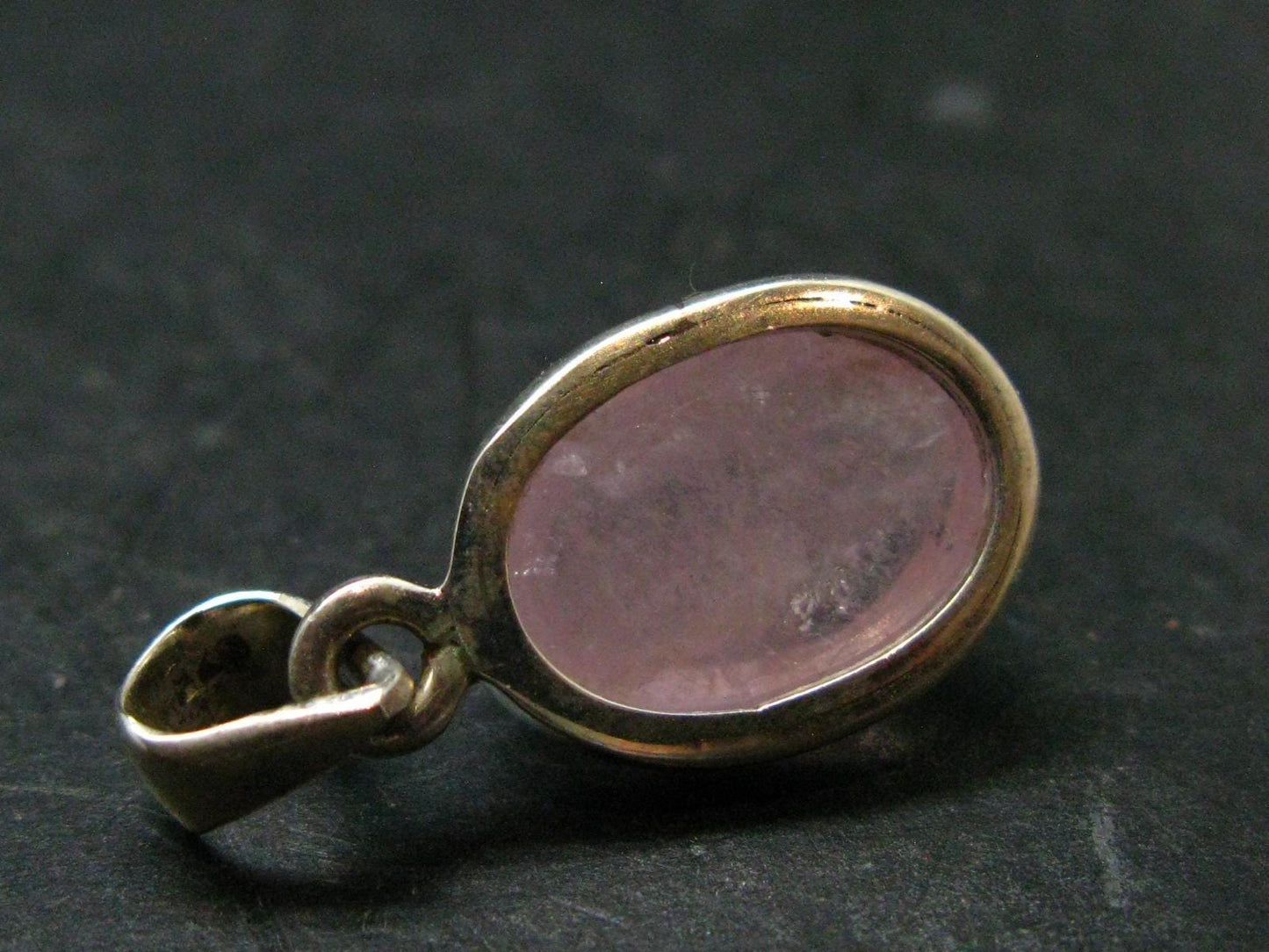 Pink Morganite Silver Pendant From Brazil - 1.1" - 3.88 Grams