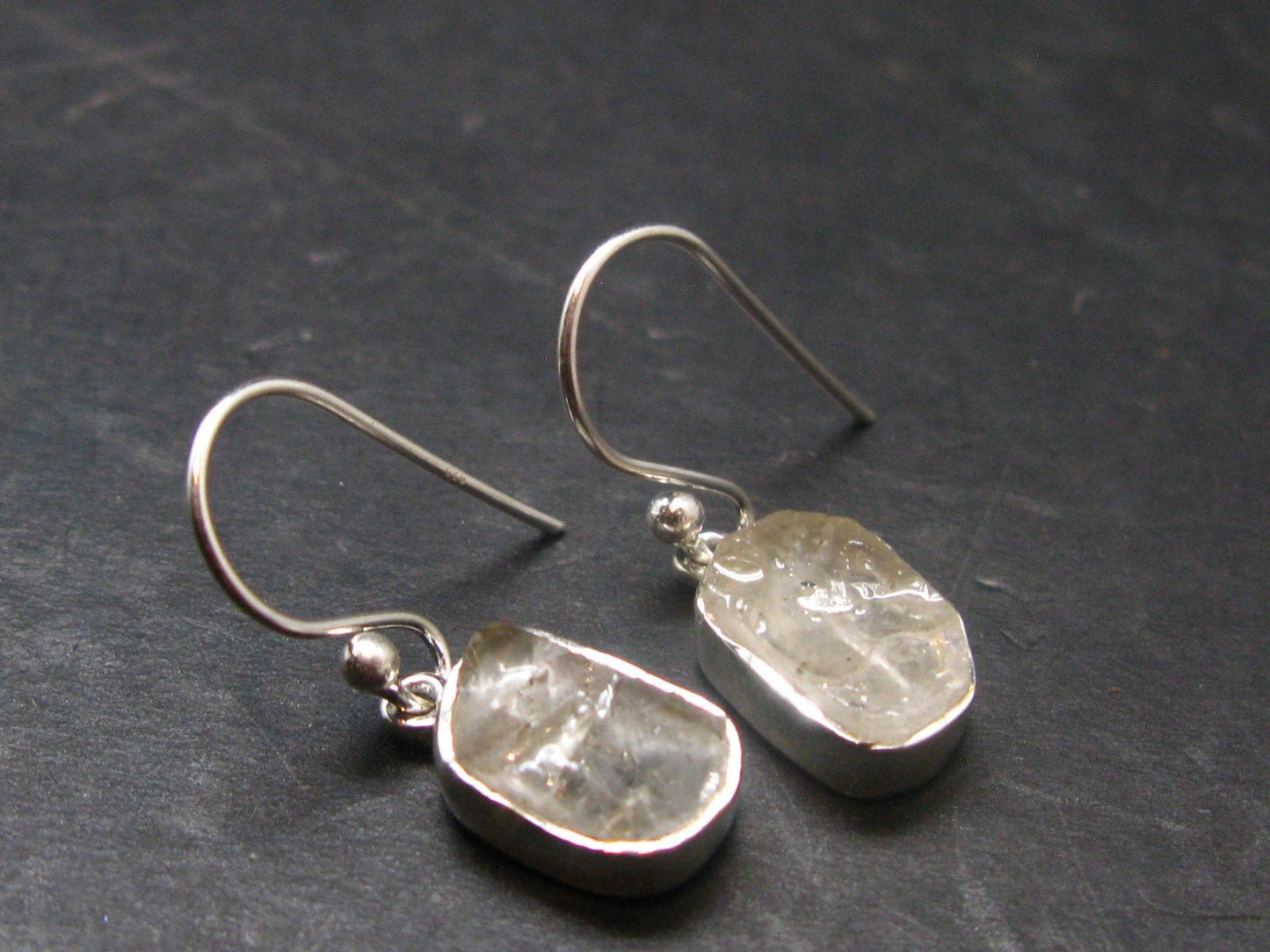 Phenakite Phenacite Crystal Silver Earrings from Russia - 2.51 Grams
