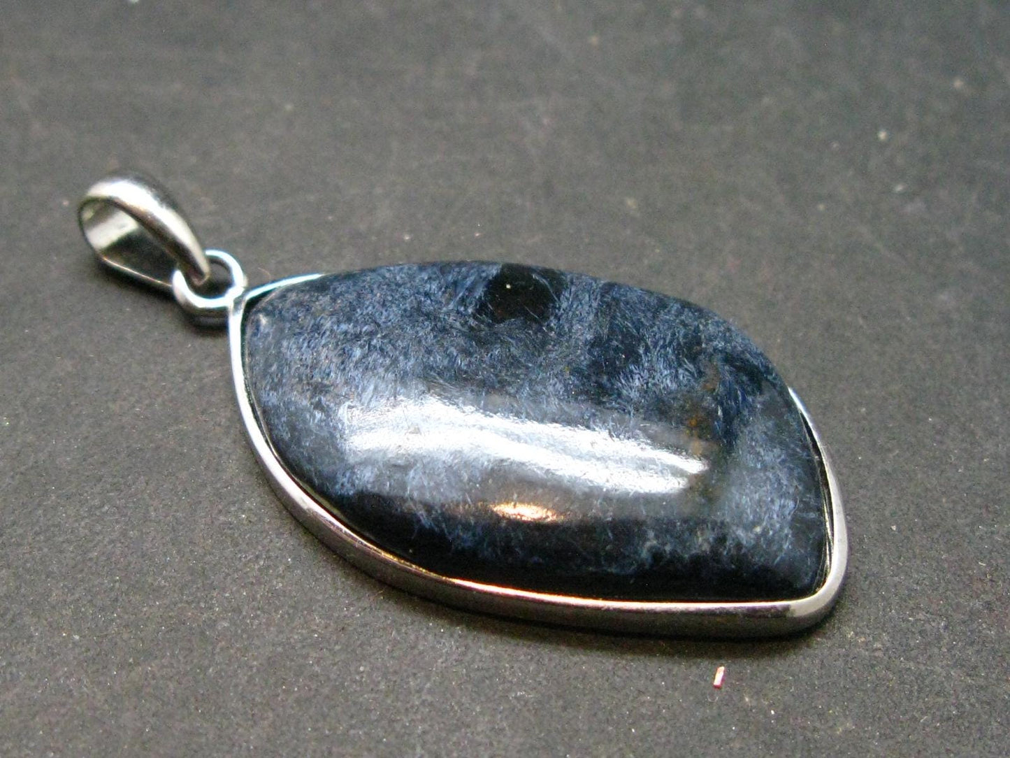 Natural Pietersite Polished Silver Pendant from Namibia - 1.5" - 5.26 Grams