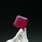 Beautiful Rare Gem Bixbite Red Beryl Emerald Cut Stone From Utah USA - 0.14 Carats - 3.4x3.1mm