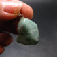 Natural Emerald Tumbled Stone Silver Pendant from Brazil - 1.2" - 4.55 Grams