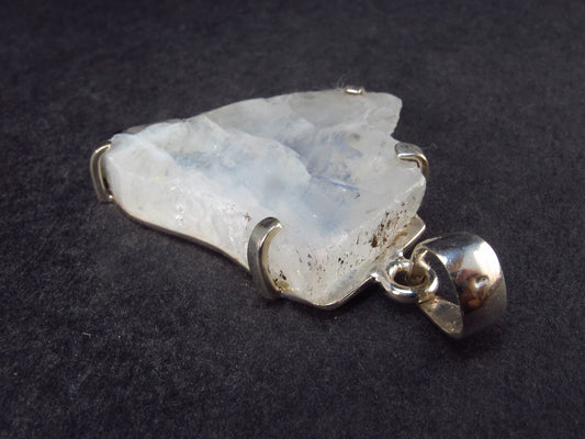 Natural Glow From Inside Moonstone 925 Silver Pendant - 1.7" - 10.2 Grams