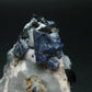 Benitoite and Neptunite on Natrolite Cluster From California - 1.5" - 10.35 Grams