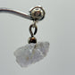 Raw Herderite Crystal Drop Earrings in Sterling Silver – Natural Mineral Dangle - 2.60g