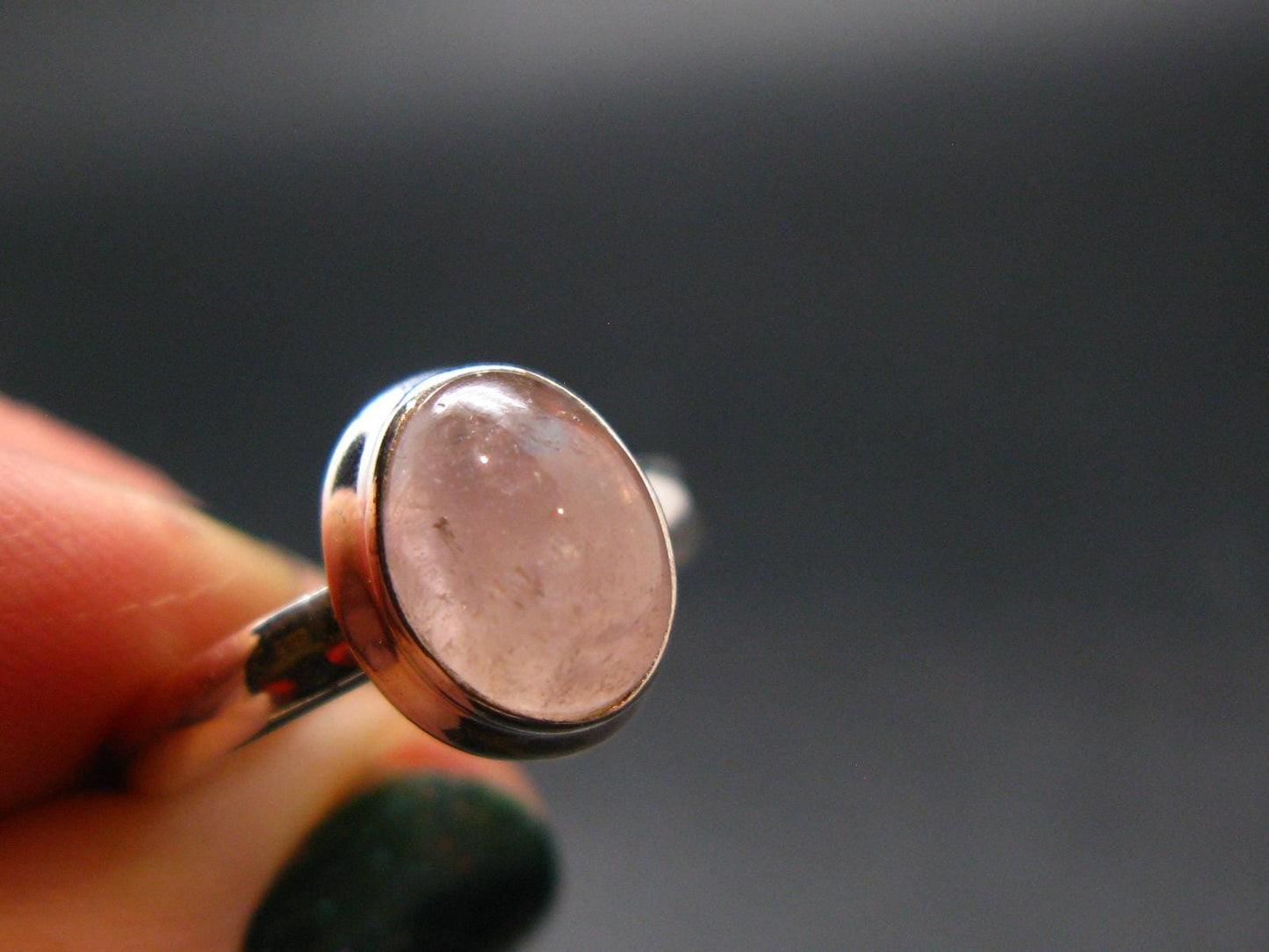 Pink Beryl!! Amazing Natural Morganite Silver Ring From Brazil - Size 7 - 3.4 Grams