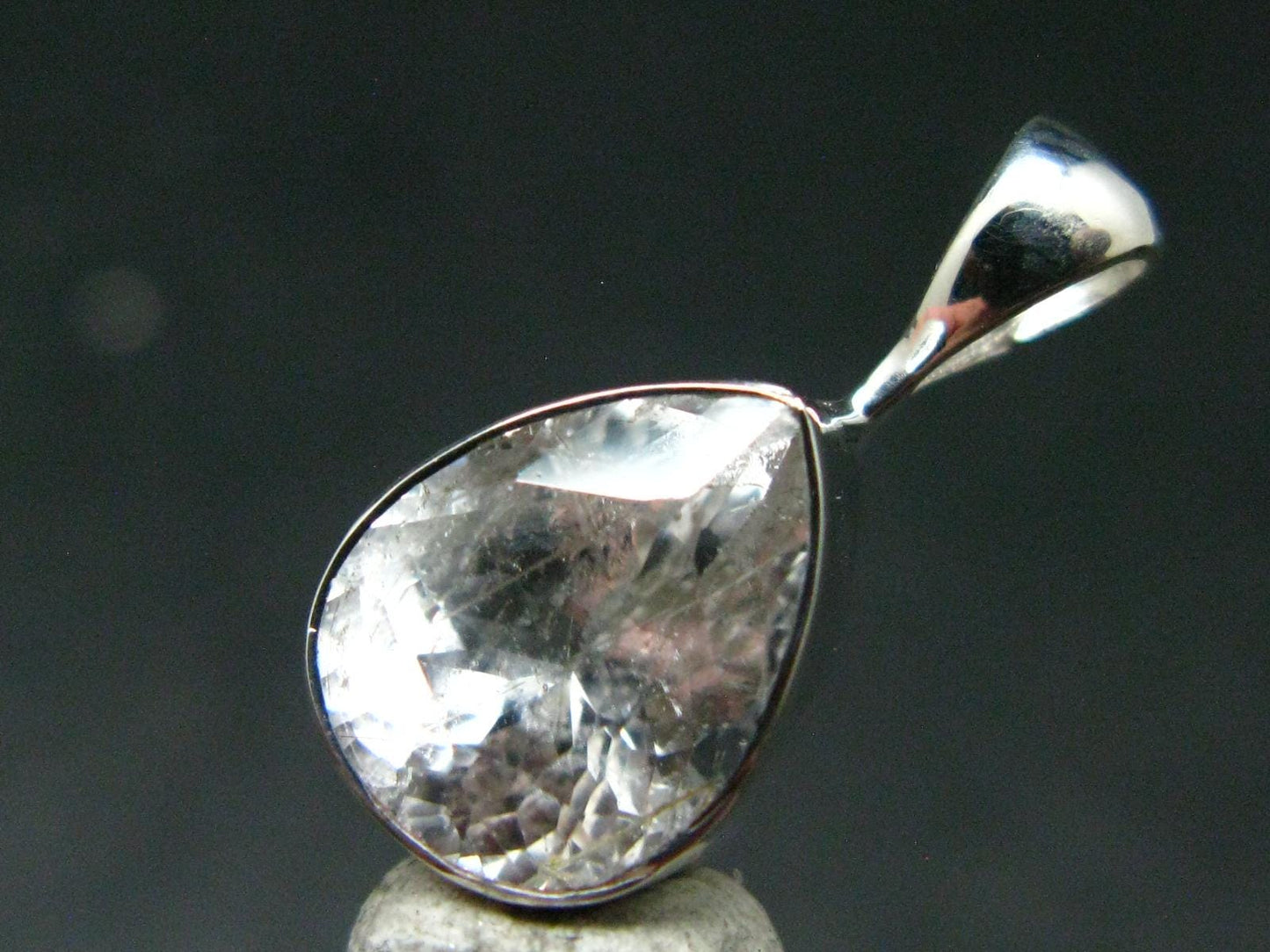 Gem Phenakite Phenacite 3.61 Carats Facetted Pendant from Russia - 1.65 Grams - 0.8"