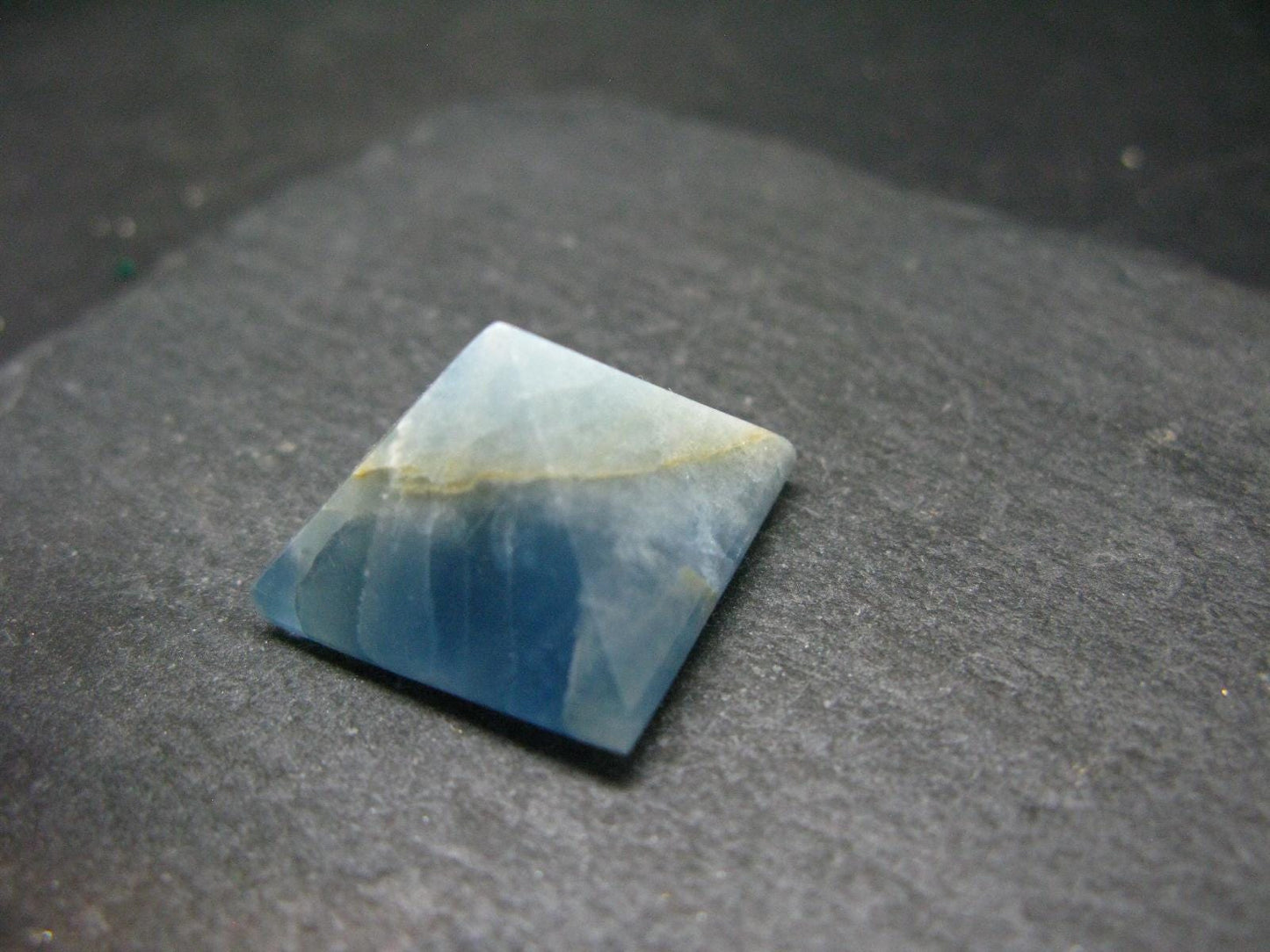 Lemurian Aquatine Blue Calcite Pyramid - 0.8" - 8.53 Grams